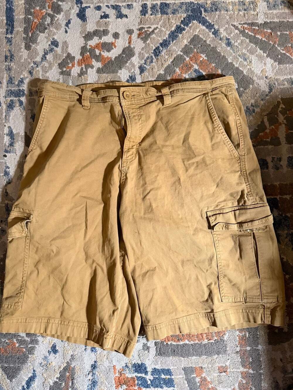 The North Face Cargo Shorts Size 36 Tan Brown Regular Fit Cotton